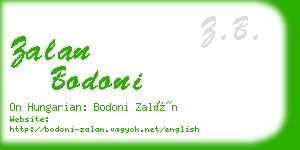 zalan bodoni business card